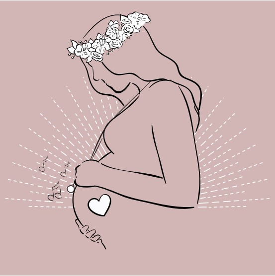 Illustration d'une femme enceinte